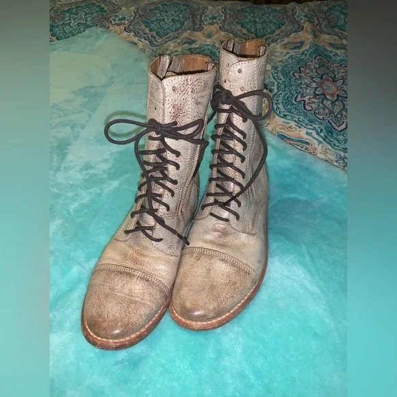 Bed Stü Tabor Distressed Combat Boots - Picture 2 of 12